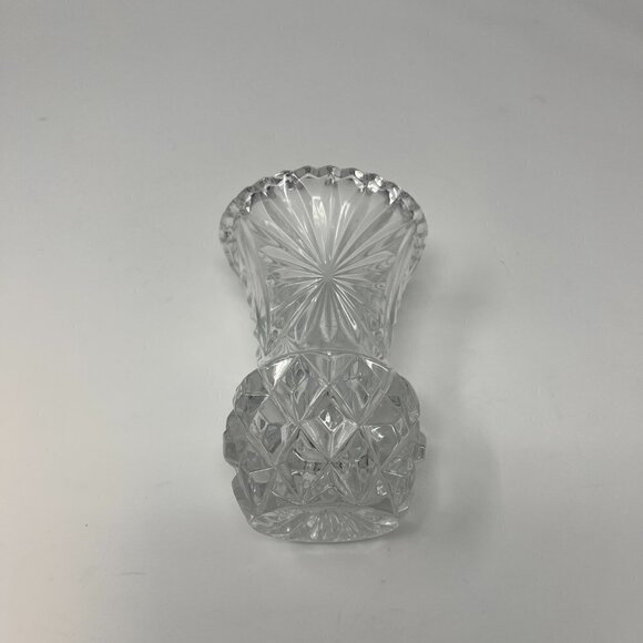 Vintage lead crystal vase small Czech Bohemian - Picture 6 of 10